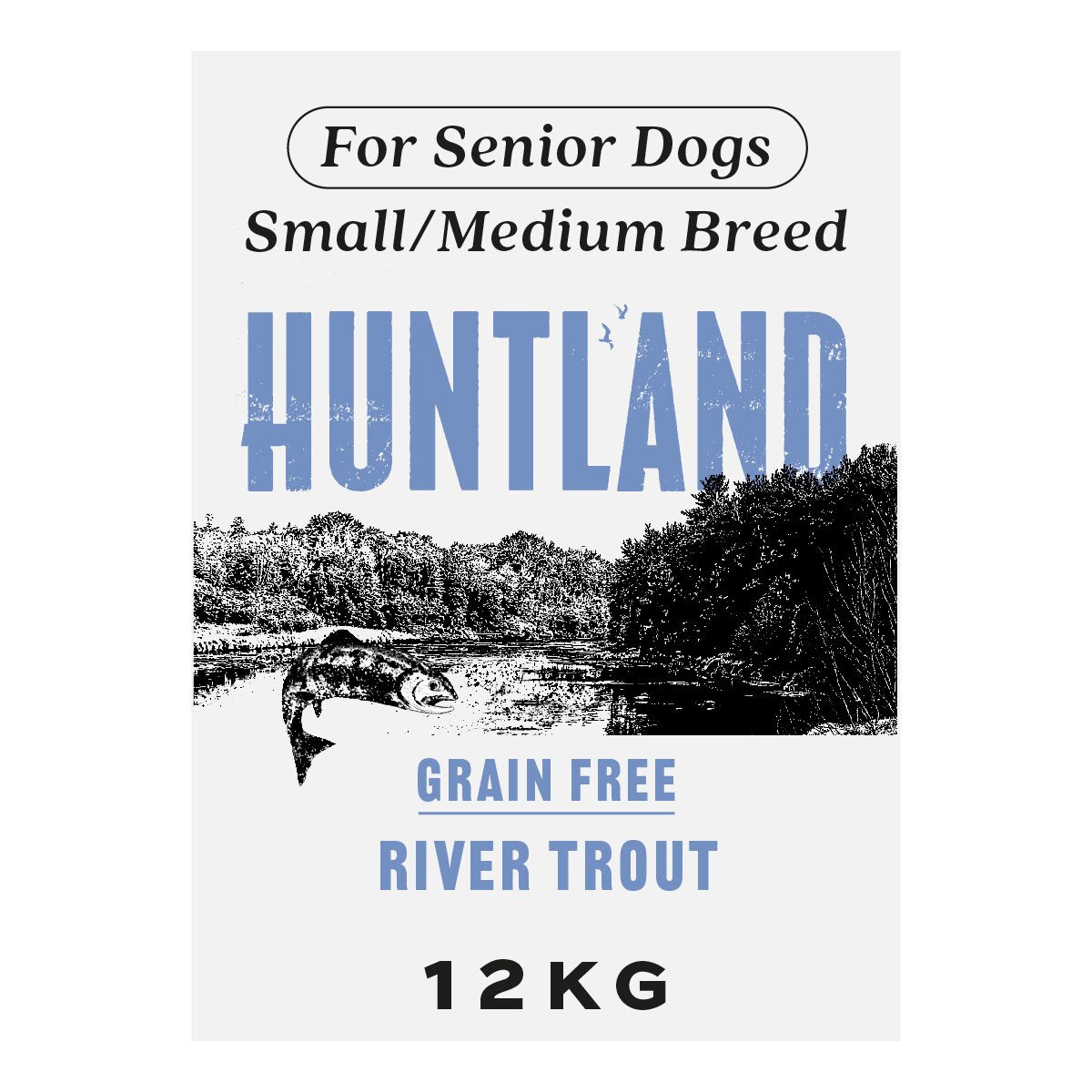 Huntland Senior River Trout with Salmon Grain Free Dog Food - 12kg
